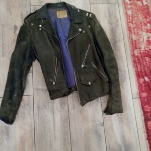 1980s leather motorcycle jacket